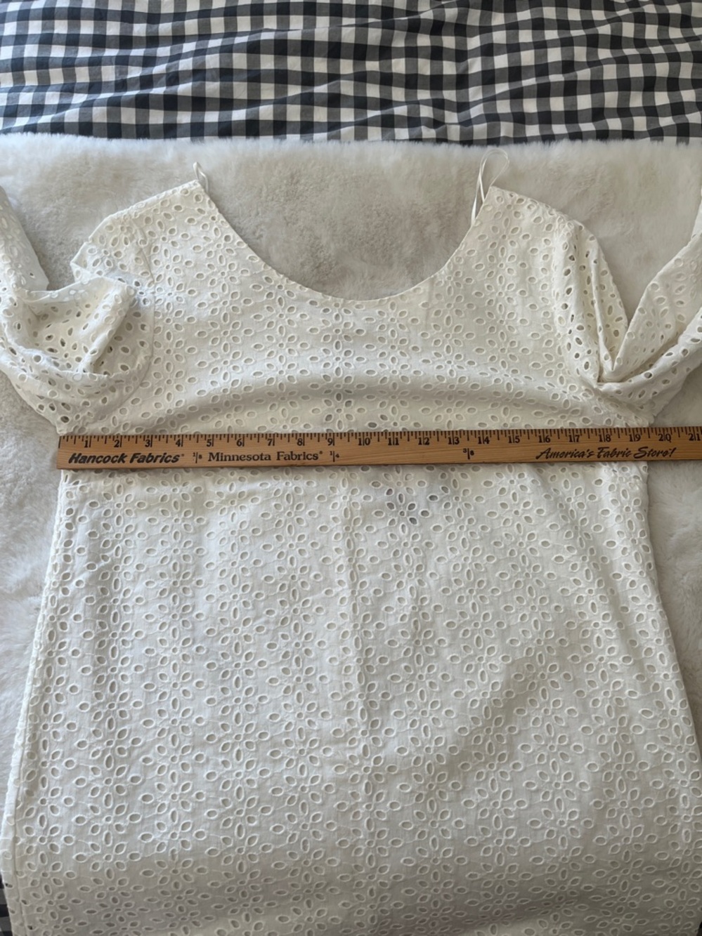 New! Heyton‎ Eyelet Dress Cotton White Lined Size Medium NWT - Picture 8 of 14